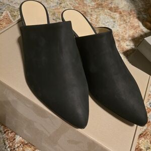 Jennifer Kayne oiled leather kitten heel mule black 38